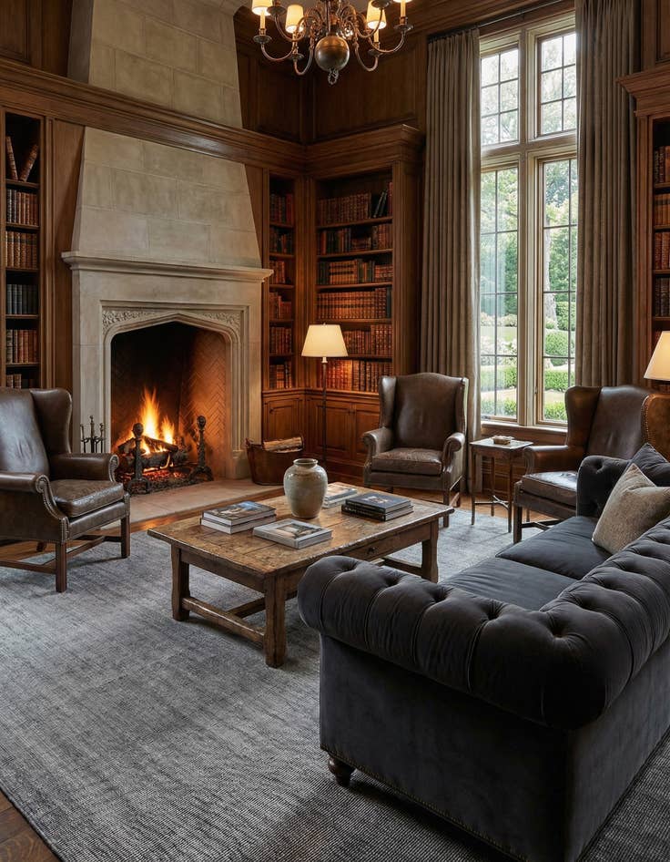 Detail image of 13' 1 x 18' 1  Hand Woven Jill Zarin English Manor Wool Rug