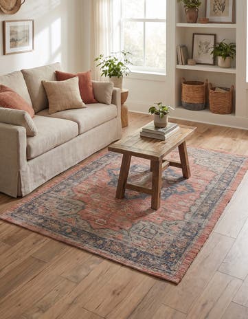 4' 1 x 6' 1 Hand Woven Chenille Jute Rug
