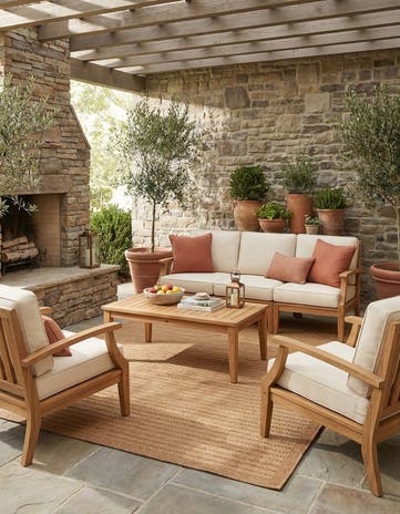 8' x 11' 4 Easy-Clean Border Indoor / Outdoor Rug