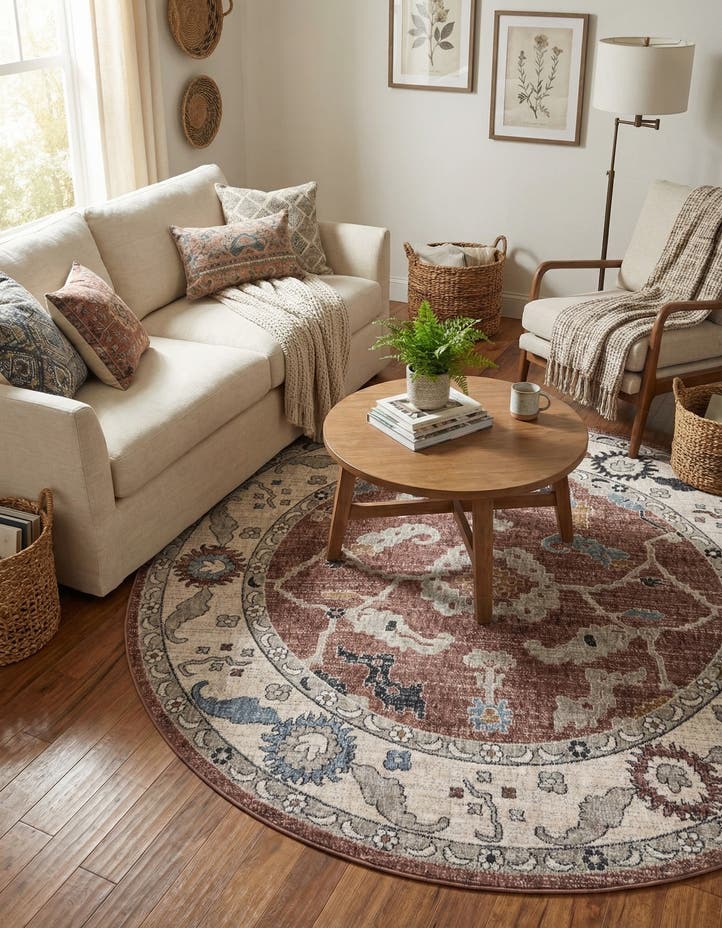 7' x 7' Eco Traditional Round Rug
