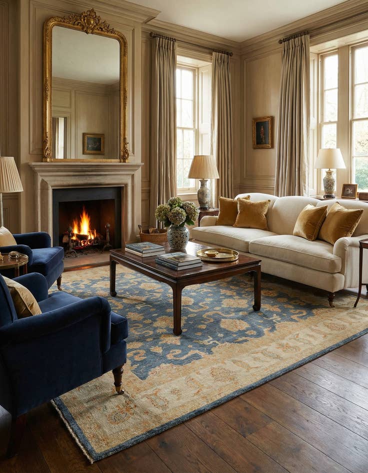 Detail image of 8' 4 x 11' 6 Kaizar Wool Rug