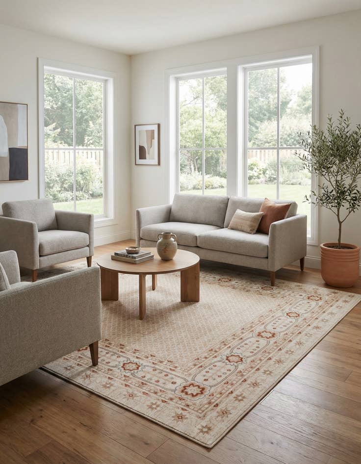 Detail image of  7' 10 x 7' 10 Charlotte Square Rug