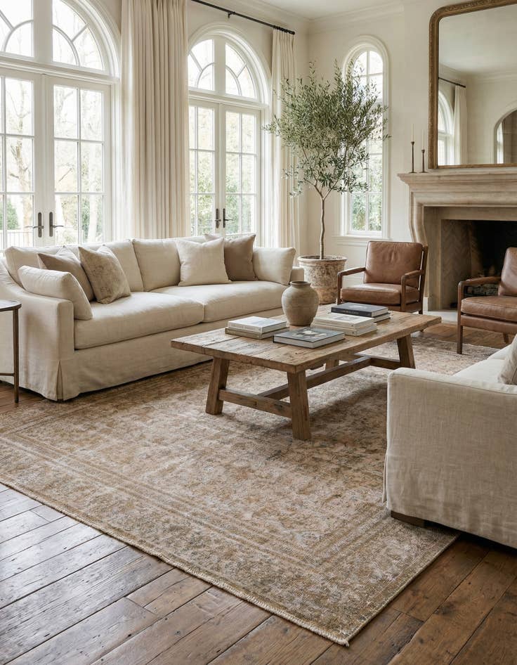 Detail image of 8' 6 x 10' 8  Hand Knotted Ultra Vintage Persian Wool Rug