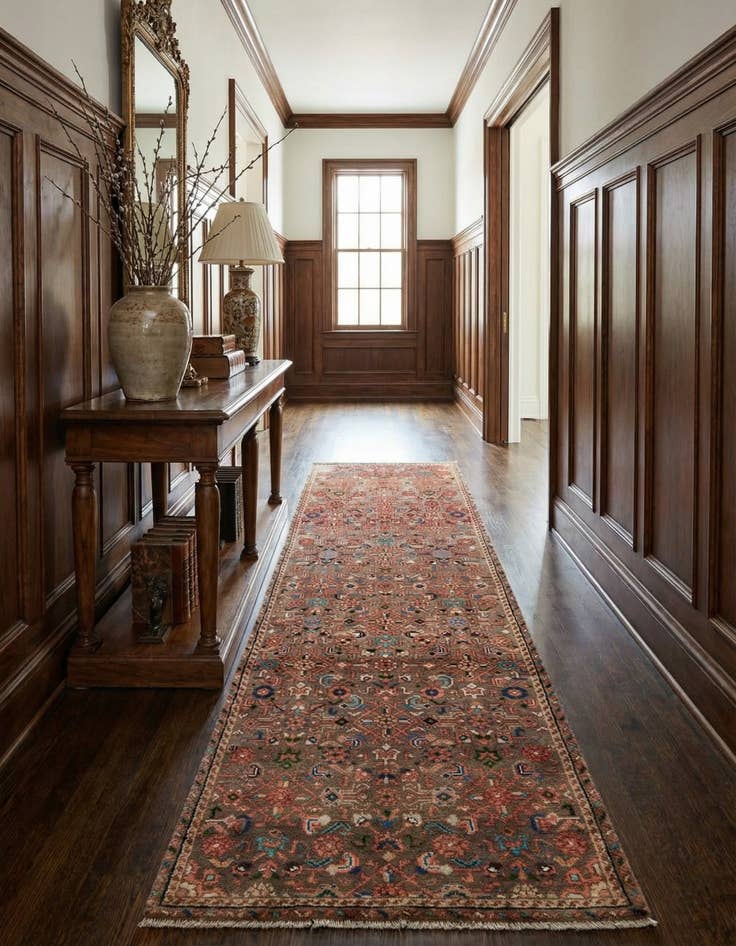 Detail image of 2' 6 x 9' Hamedan Runner Rug