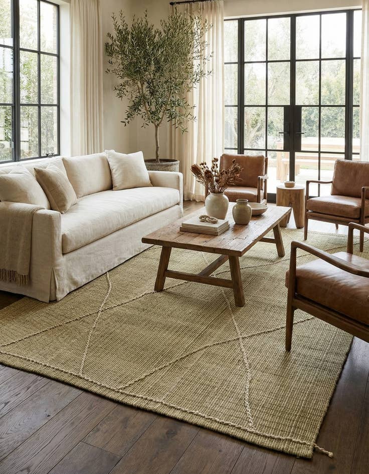 Detail image of 8' 8 x 12'  Hand Knotted Darya Wool Rug