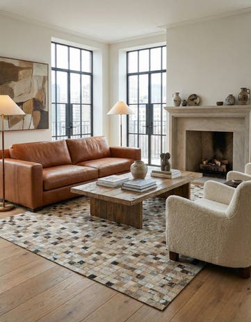 5' x 7' 9 Cowhide - Patchwork Rug