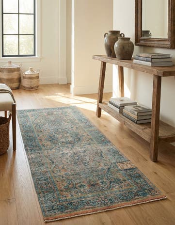 3' 1 x 8' 1 Hand Knotted Ultra Vintage Persian Wool Runner Rug