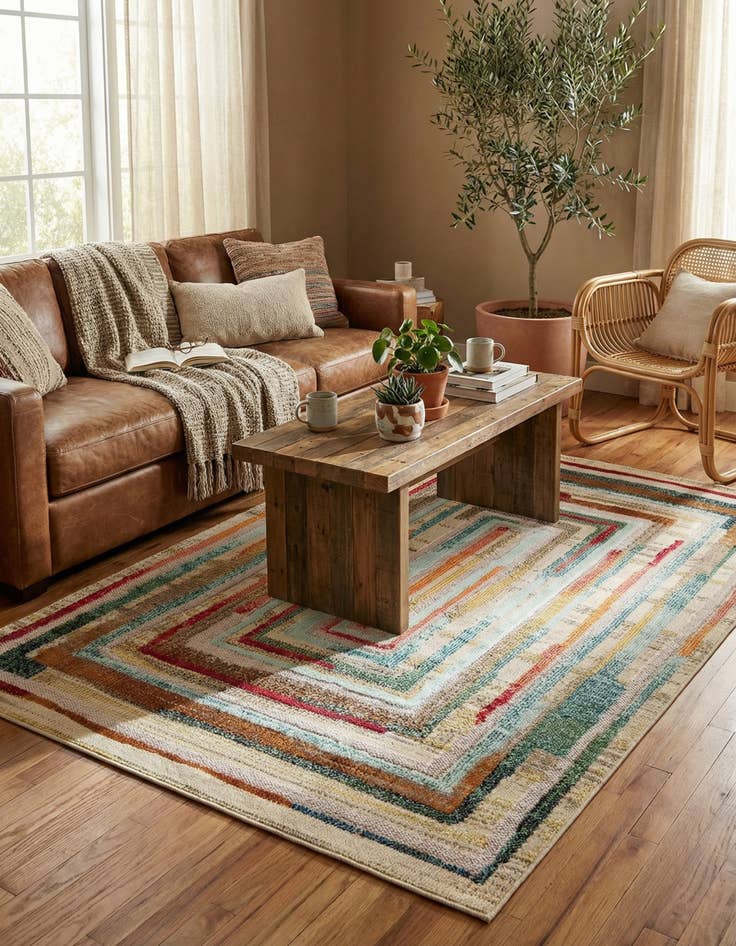 Detail image of 4' x 6' Easy-Clean Casablanca Indoor / Outdoor Rug