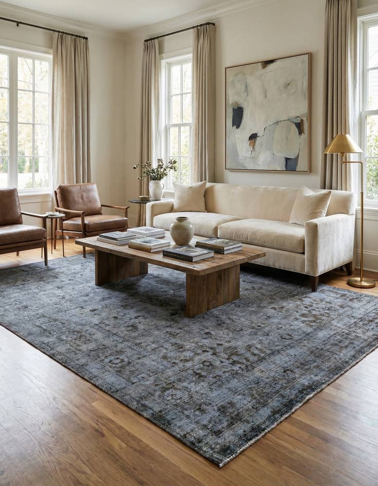 Detail image of 8' 2 x 11'  Hand Knotted Ultra Vintage Persian Wool Rug