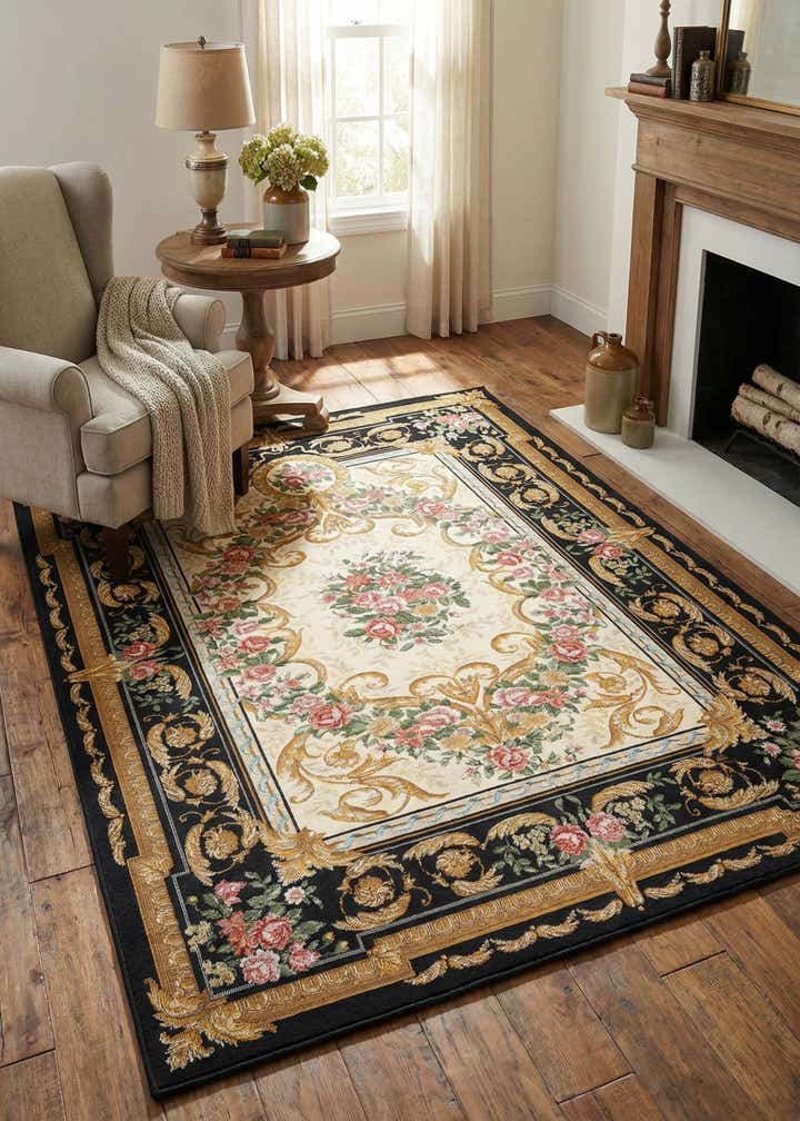 5' x 8' Easy-Clean Traditional Indoor / Outdoor Rug