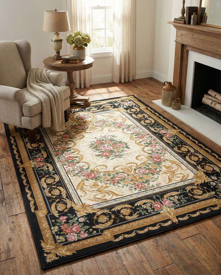 5' x 8' Easy-Clean Traditional Indoor / Outdoor Rug