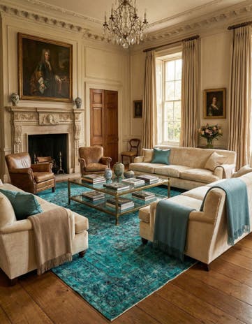 9' 7 x 13' Vintage Royal Wool Rug