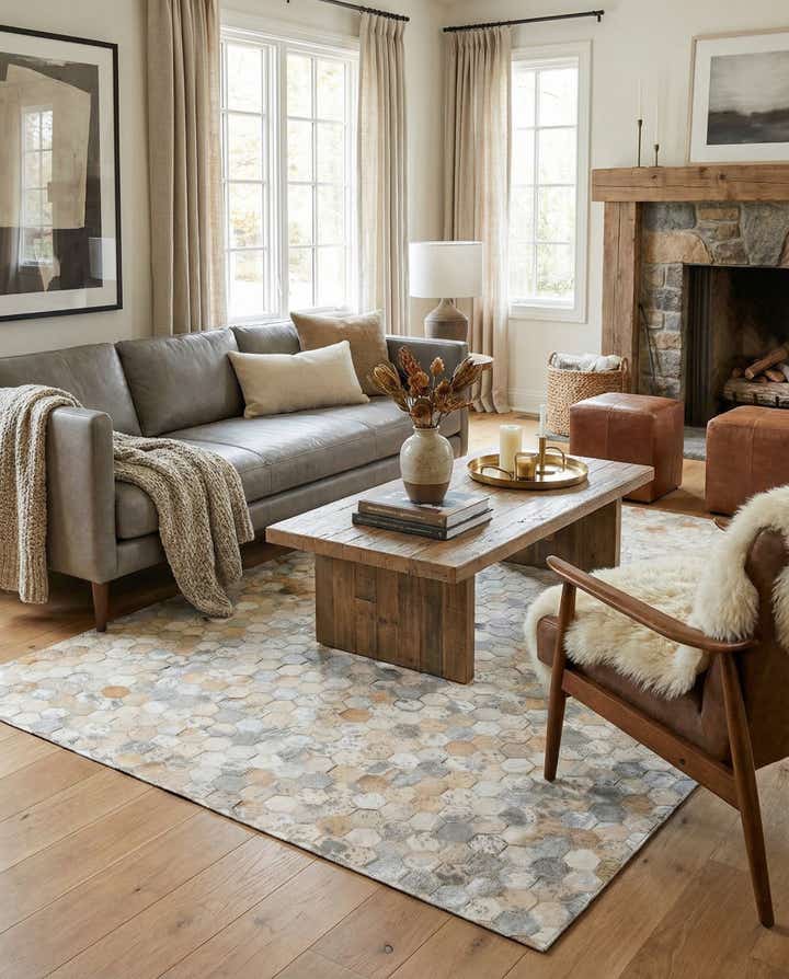 4' 1 x 6' 1 Cowhide Stocks Rug