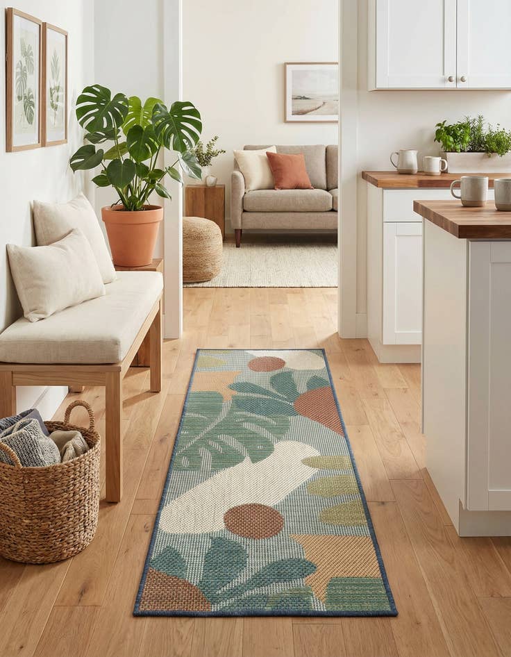 Detail image of  2' x 6' 1  Washable Baja Indoor / Outdoor Runner Rug