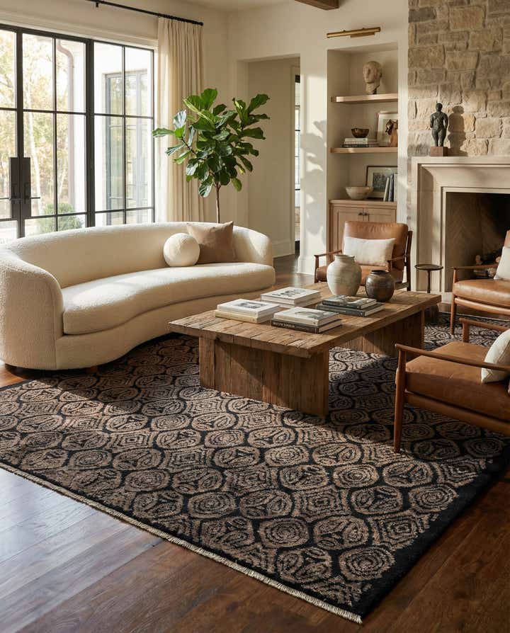 8' 10 x 12' 4 Hand Knotted Darya Wool Rug