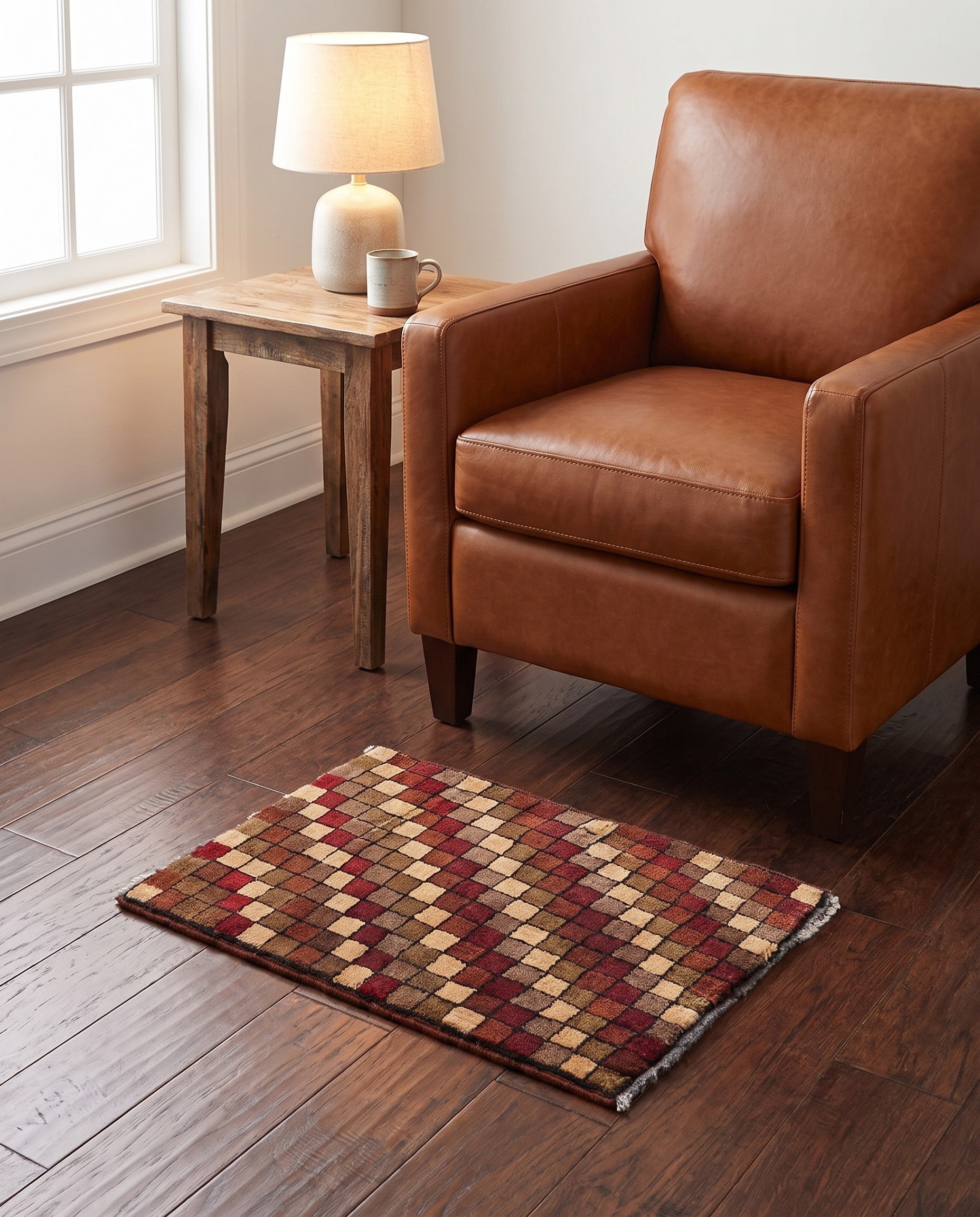 1' 5 x 2' Hand Knotted Ziegler Rug
