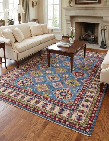 5' 1 x 6' 10 Hand Knotted Kazak Rug