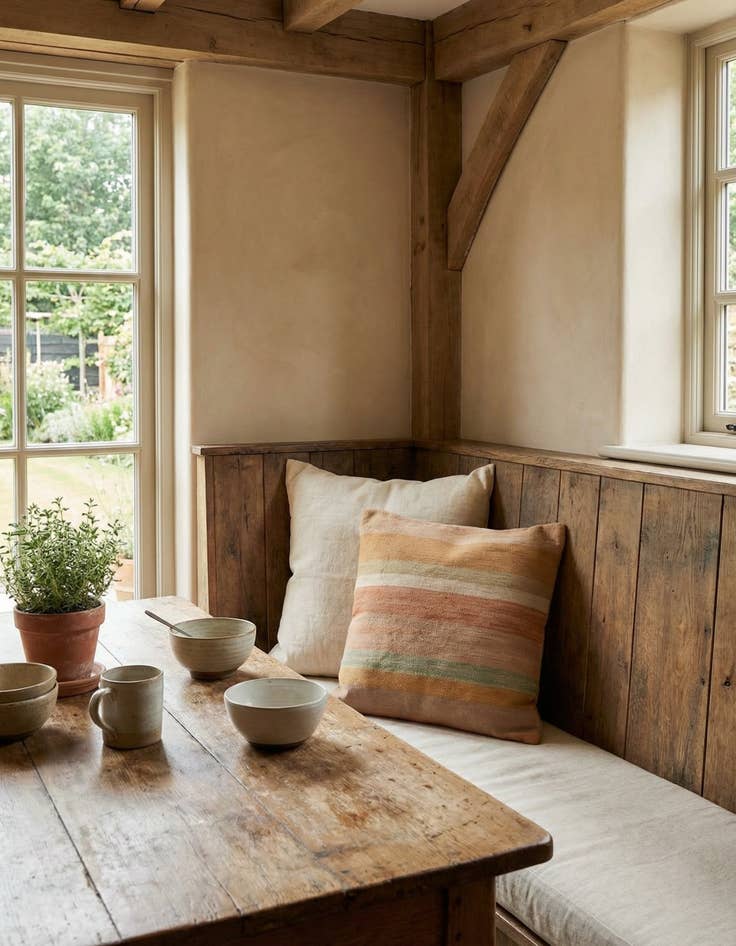 Detail image of 1' 8 x 1' 9  Hand Woven Pillow Wool Square Rug