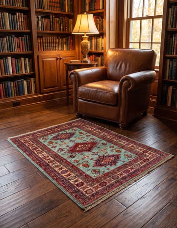 3' 3 x 5' Hand Knotted Kazak Rug