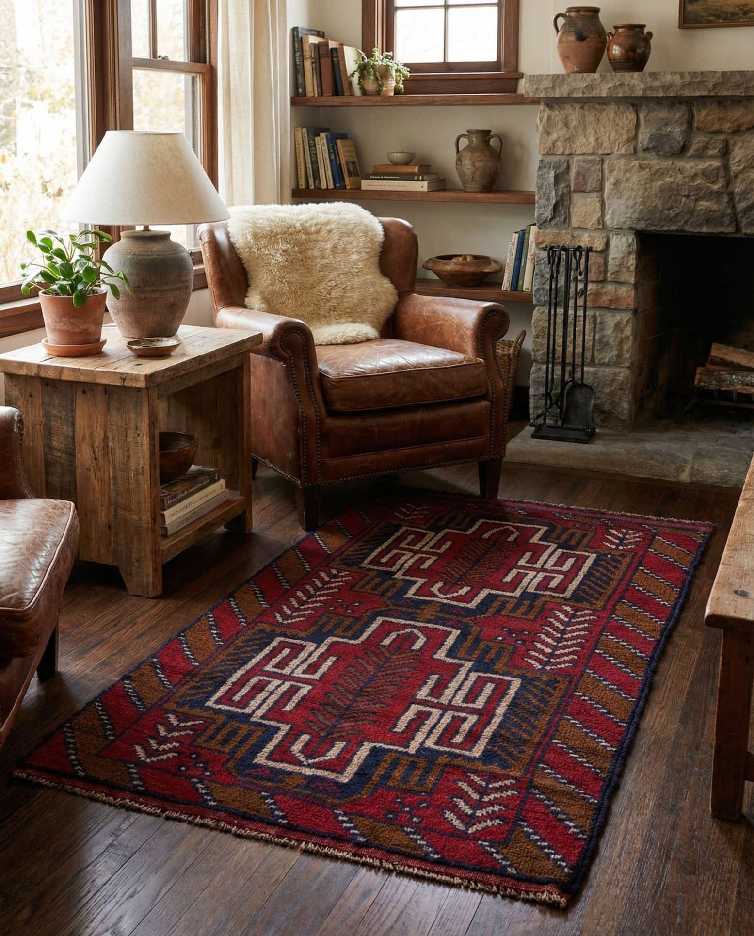 2' 9 x 4' 7 Hand Knotted Balouch Persian Wool Rug