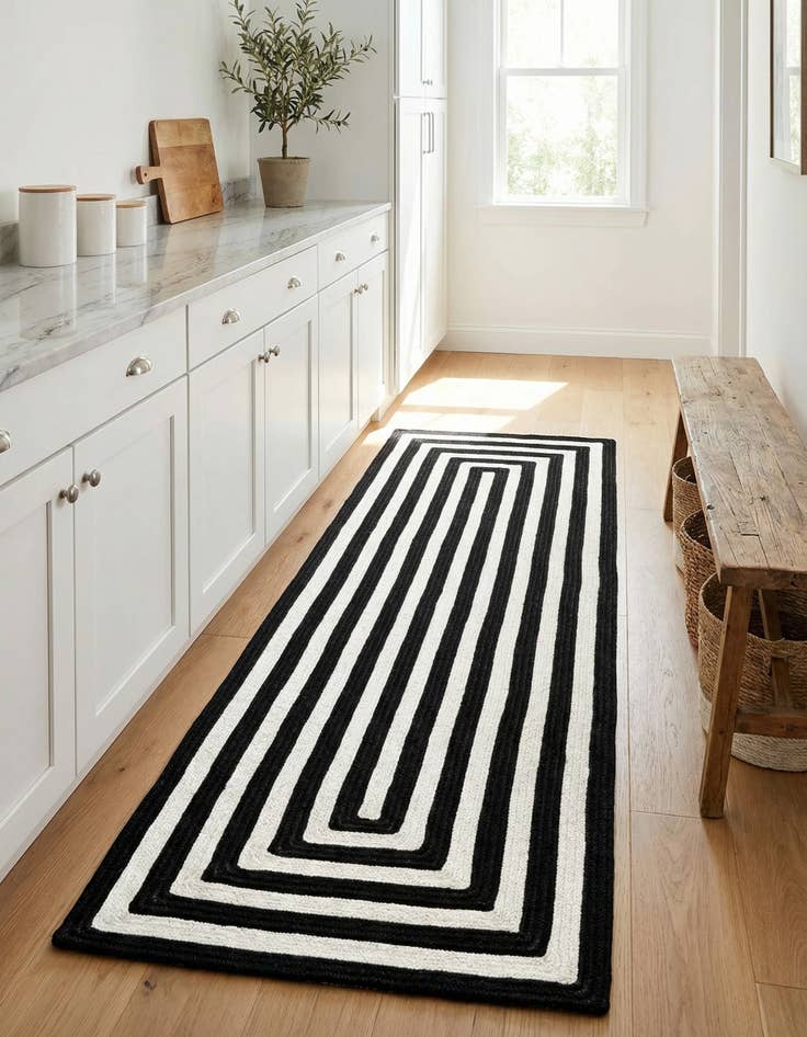 Detail image of  2' x 6' 1  Hand Woven Eco Verse   Washable Indoor / Outdoor Runner Rug