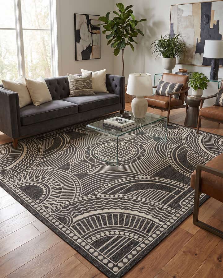 10' x 10' Easy-Clean Traditional Indoor / Outdoor Square Rug