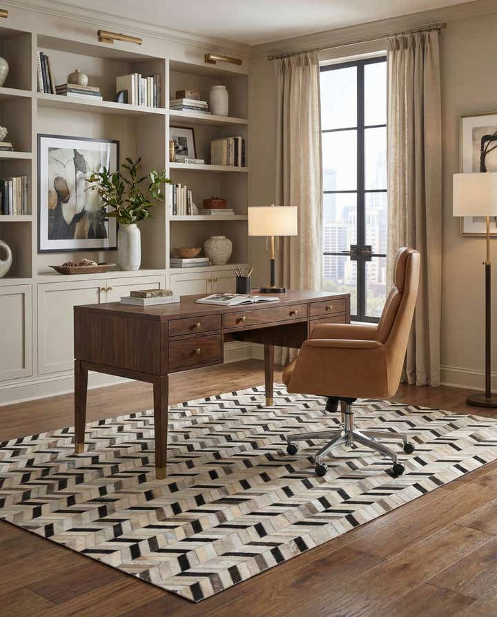 5' 3 x 8' 1 Cowhide Rug