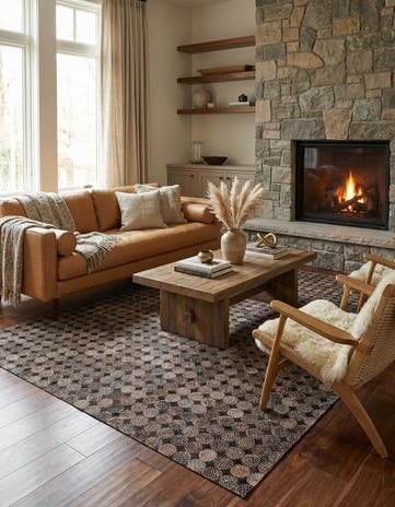 5' 3 x 7' 6 Cowhide Rug