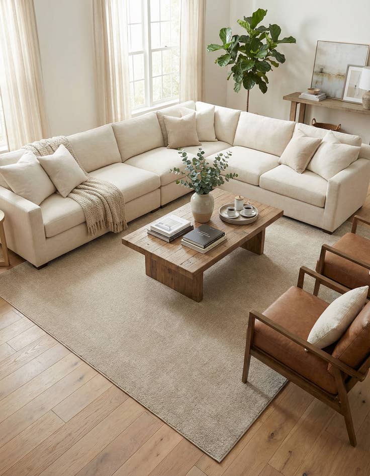 Detail image of  10' x 14'  Washable Solid Indoor / Outdoor Rug