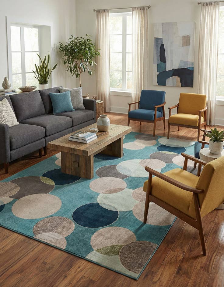 Detail image of 10' 6 x 16' 5  Washable Spectrum Rug