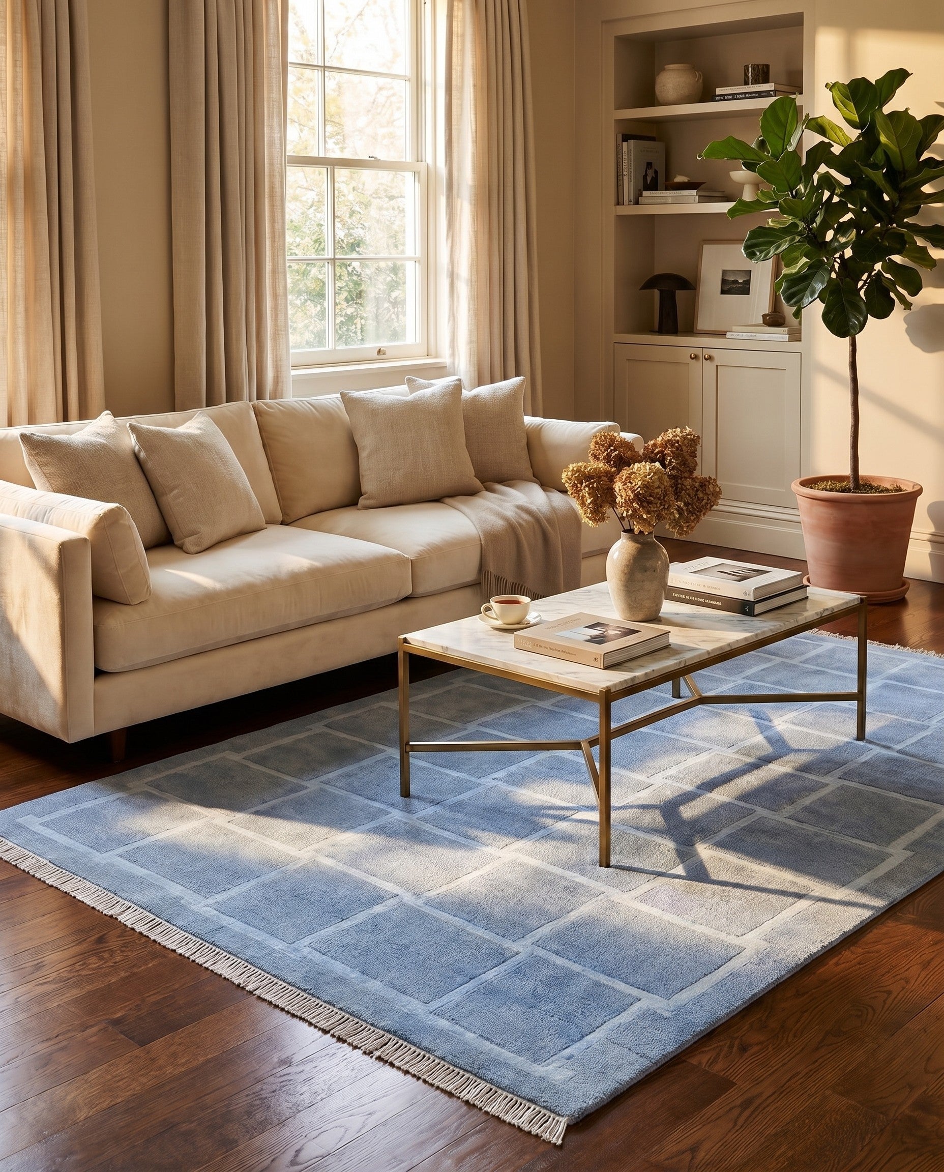 5' 9 x 8' Hand Knotted Darya Wool Rug