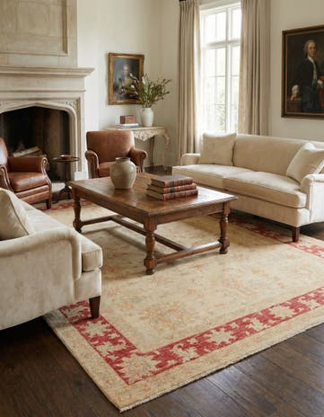 6' 6 x 7' 10 Hand Knotted Peshawar Ziegler Rug