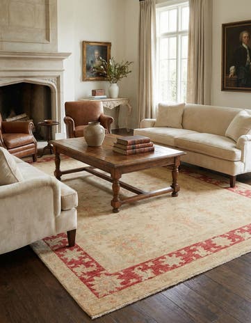 6' 6 x 7' 10 Hand Knotted Peshawar Ziegler Rug