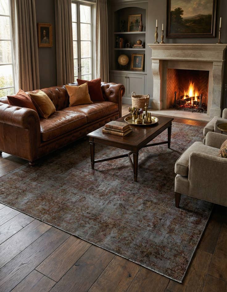 Detail image of 6' 8 x 9' 11 Vintage Royal Wool Rug