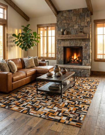 5' x 7' 11 Cowhide - Patchwork Rug