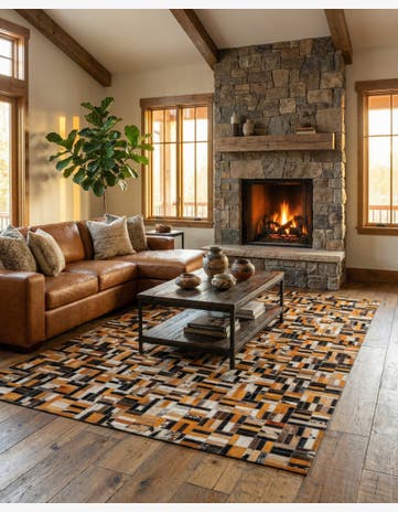 5' x 7' 11 Cowhide - Patchwork Rug