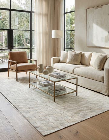 5' x 7' 10 Cowhide Leather Rug