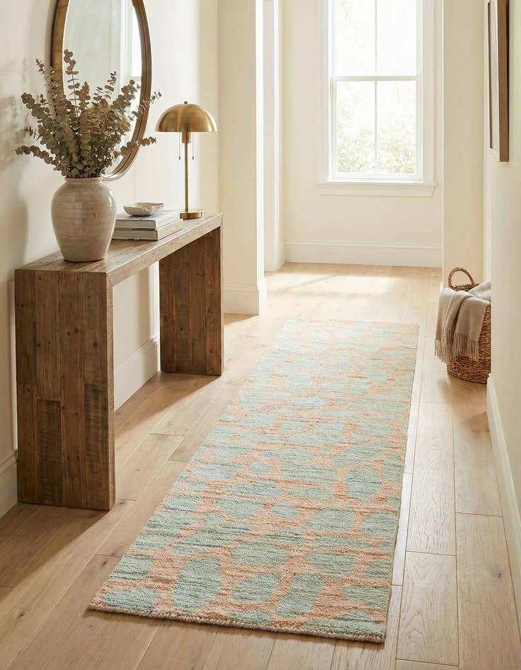 Detail image of 2' 6 x 9' 10  Hand Knotted Moroccan Wool Runner Rug