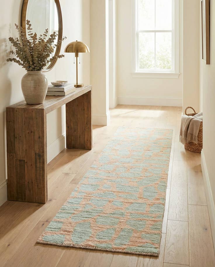 Detail image of 2' 6 x 9' 10 Hand Knotted Moroccan Wool Runner Rug