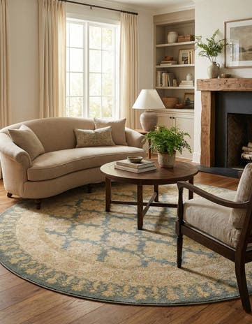 Blue Chelsea Round Rug