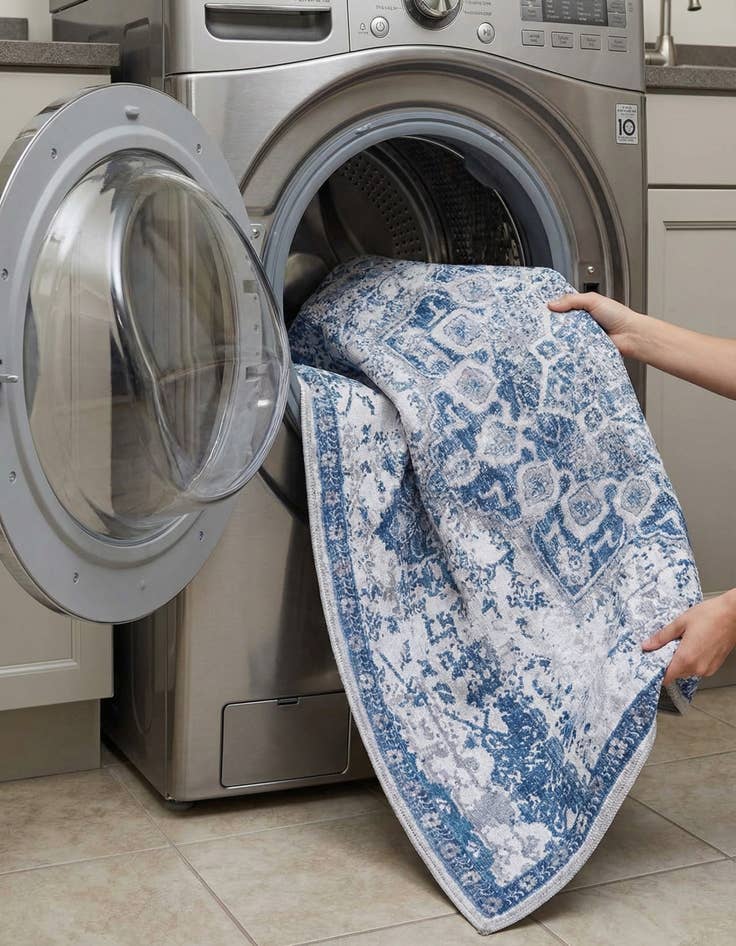 Detail image of 5' 3 x 5' 3  Washable Renaissance Square Rug