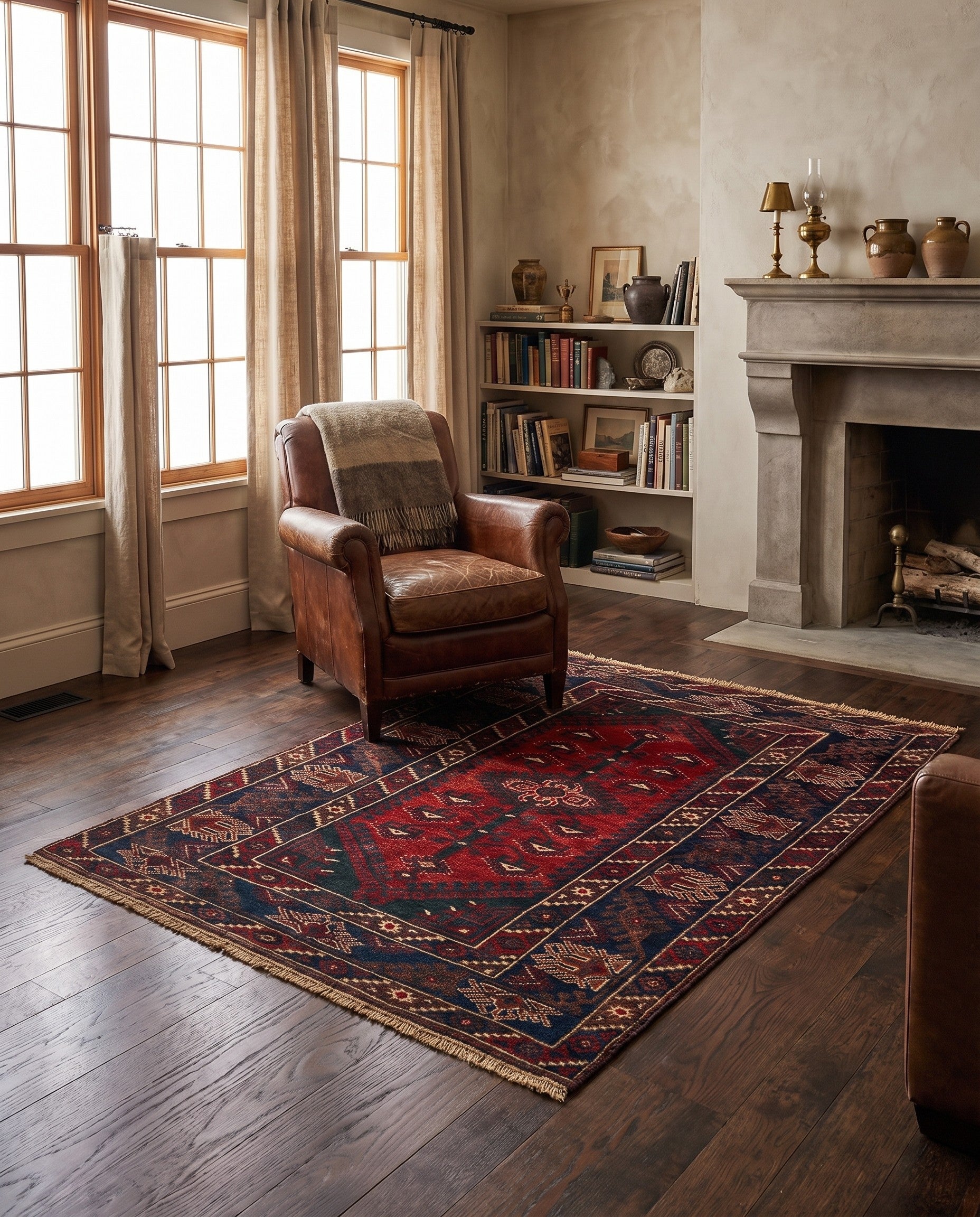 4' x 6' Hand Knotted Anatolian Wool Rug