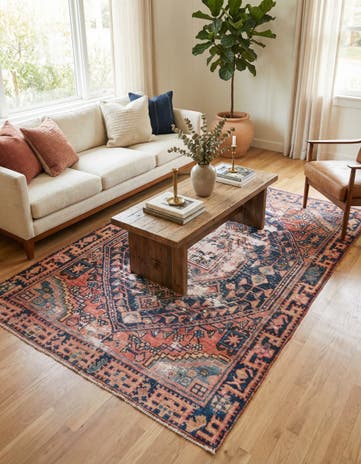 4' 2 x 6' 5 Hand Knotted Ultra Vintage Persian Wool Rug