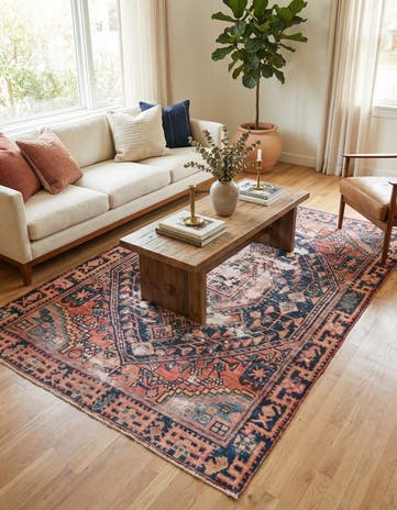 4' 2 x 6' 5 Hand Knotted Ultra Vintage Persian Wool Rug
