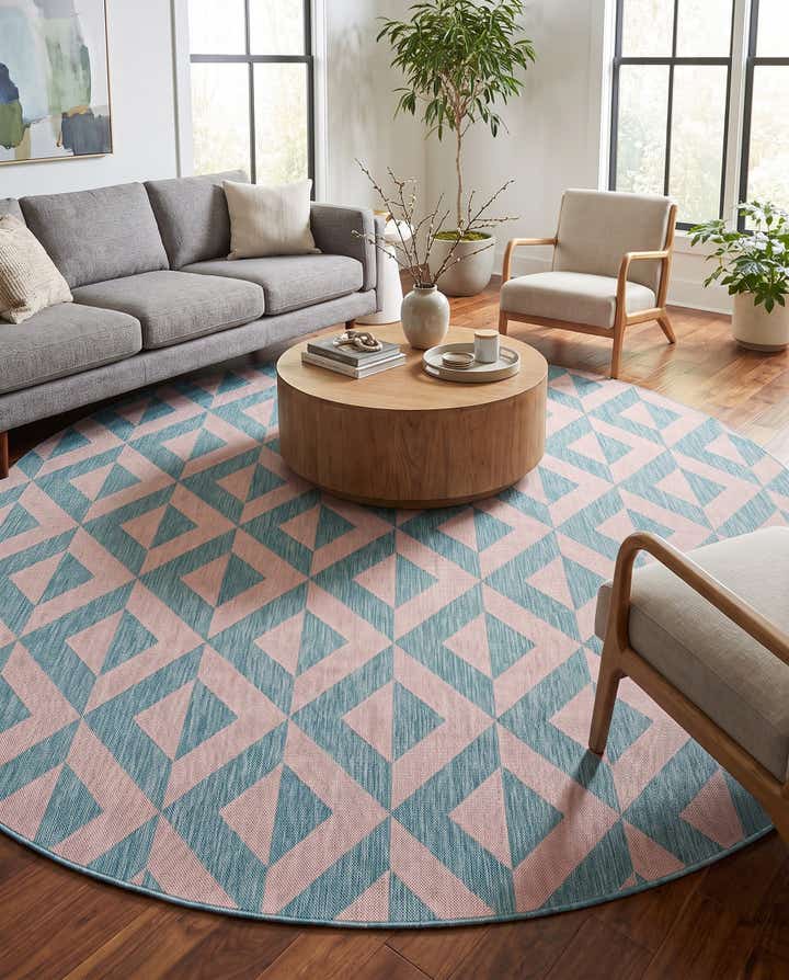 10' 8 x 10' 8 Easy-Clean Jill Zarin Napa Indoor / Outdoor Round Rug