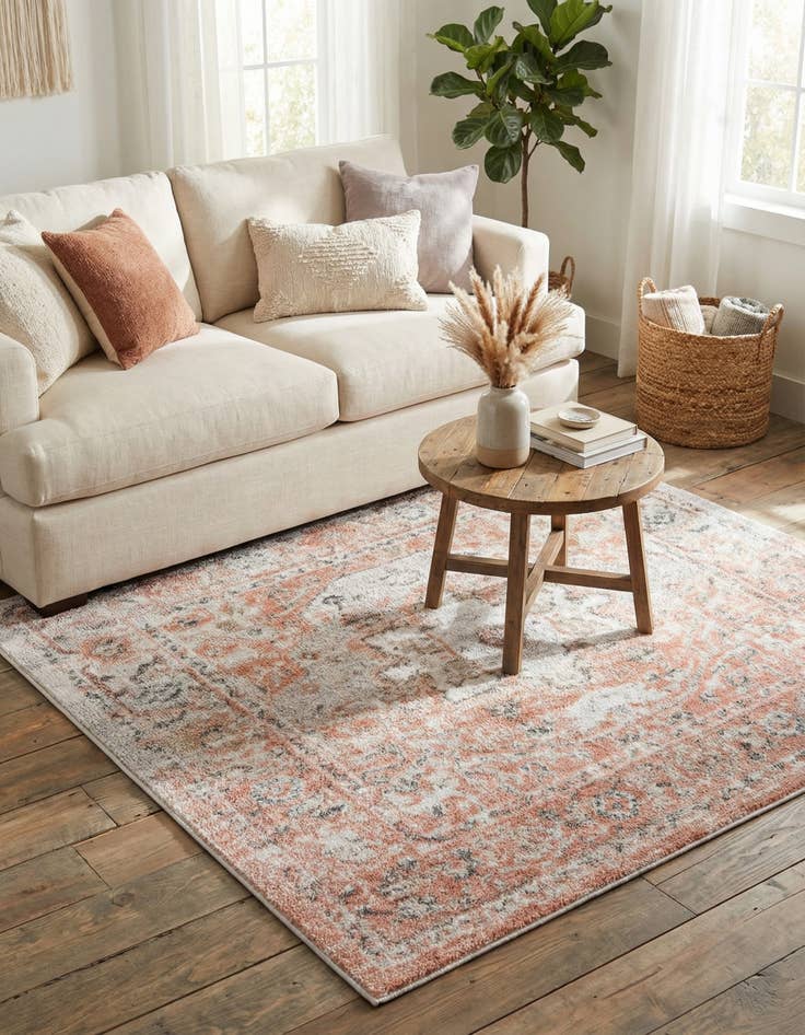 Detail image of 4' x 4' Madeline Vintage Square Rug