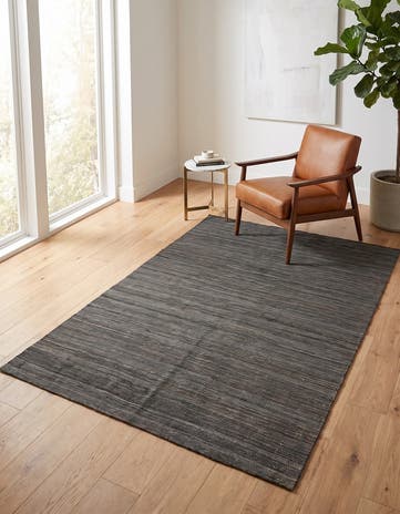 4' 8 x 6' 1 Hand Woven Kilim Modern Wool Rug