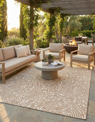 9' x 12' Easy-Clean Modern Indoor / Outdoor Rug