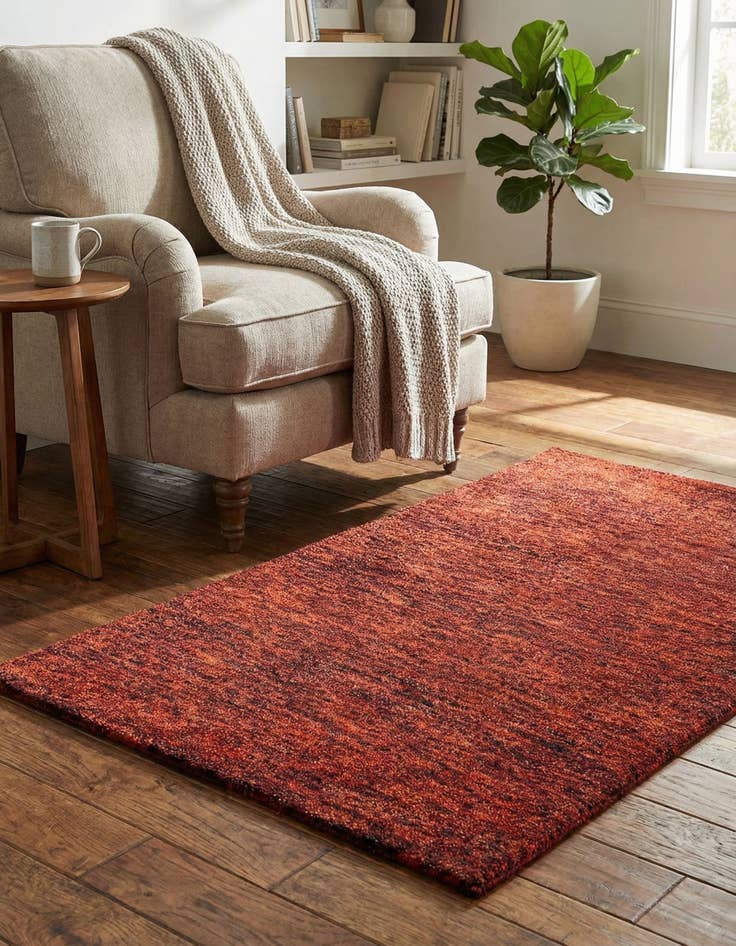 Detail image of  2' 5 x 4' 7  Hand Knotted Kashkuli Gabbeh Wool Runner Rug