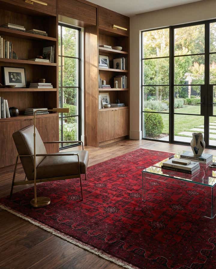 6' 9 x 9' 8 Hand Knotted Khal Mohammadi Wool Rug